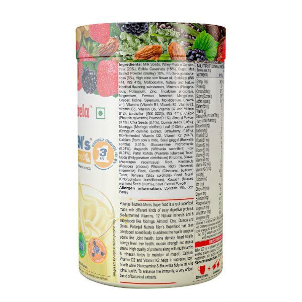 Patanjali Nutrela Men's Superfood Powder - Vanilla 400 gm - Nutritional Supplement