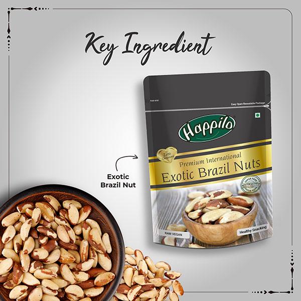 Happilo Premium International Exotic Brazil Nuts 150 gm - Vital Health