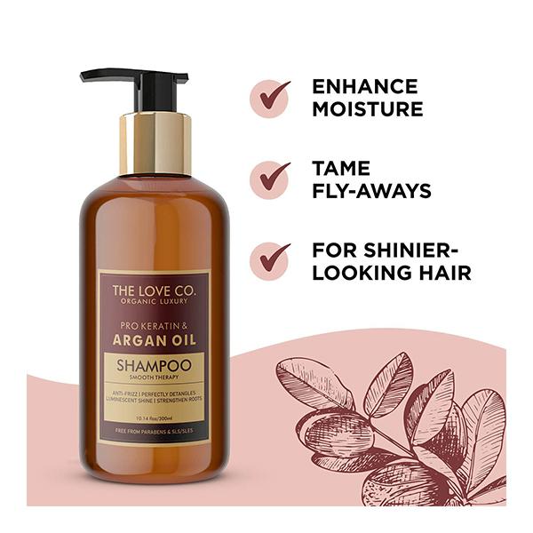 The Love Co. Shampoo - Pro Keratin & Argan Oil 300 ml - Shampoos
