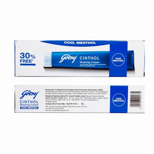 Netmeds | Godrej Cinthol Shaving Cream - Cool Menthol 60 gm