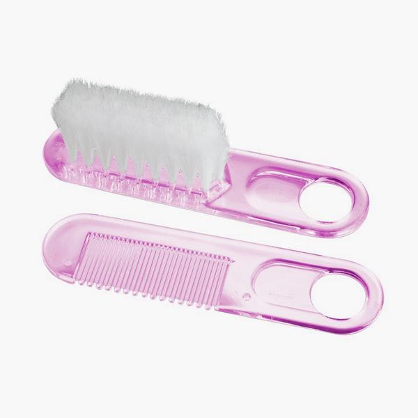 Netmeds | Farlin Comb & Brush Set (0+ Months) - Pink 1's