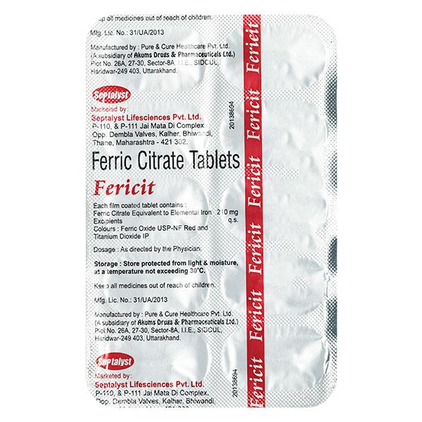 FERICIT Tablet 10's - Iron Supplement/Anaemia-Vma