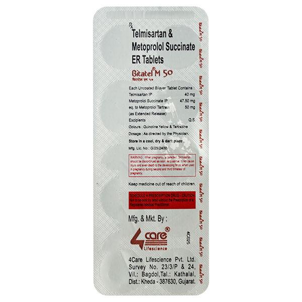 BITATEL M 50mg Tablet 10's - Hypertension-Ang