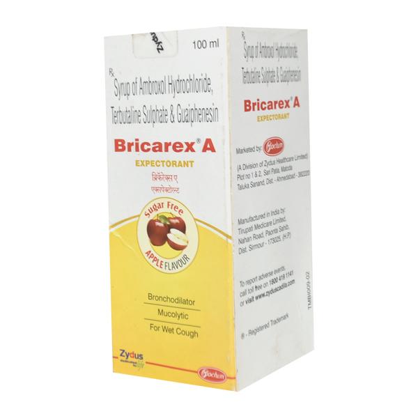Bricarex A Sugar Free Apple Flavour Expectorant 100ml - Cough And Cold-Cou