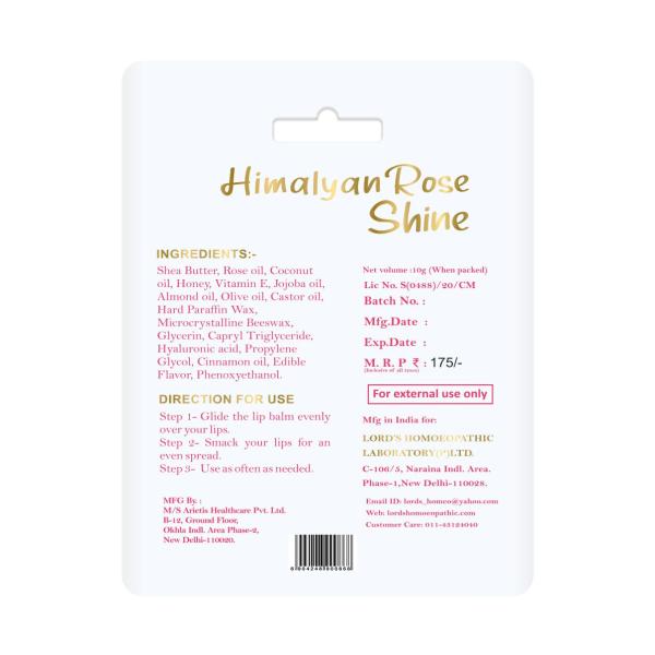 Lord's Himalyan Rose Shine 24 Hr Lip Protection 10 gm - Personal Care(Homeopathy)