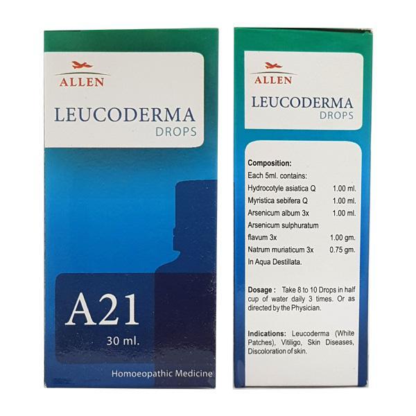 Allen A21 Leucoderma Drops 30 ml - Homeopathic Drops