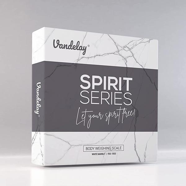 Vandelay Spirit Series Body Weighing Scale - White Marble - Weighing Scale