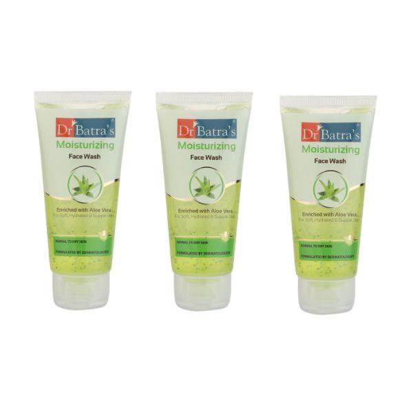 Netmeds | Dr Batra's Moisturizing Face Wash - Aloe Vera (Pack of 3 x 50 gm)