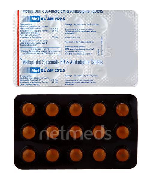 MET XL AM 25/2.5mg Tablet 15'S - Hypertension-Bet