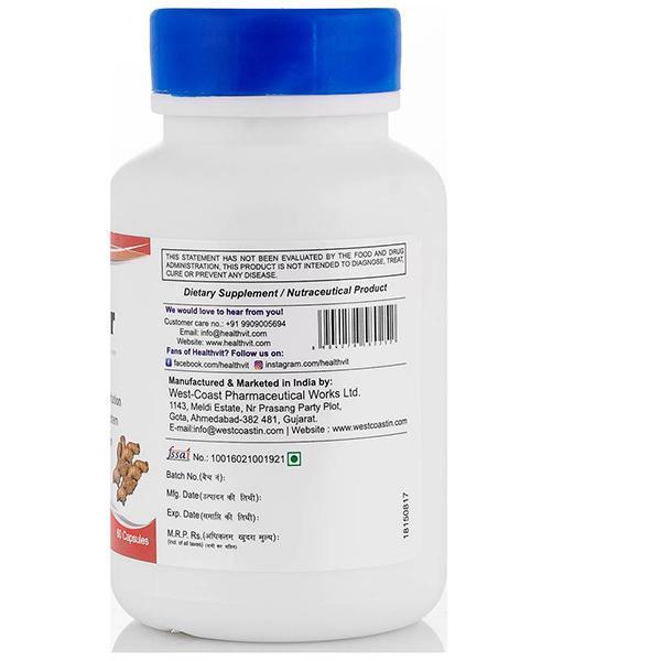 HealthVit Ginger 250 mg Capsule 60's - Herbal Dietary Supplement