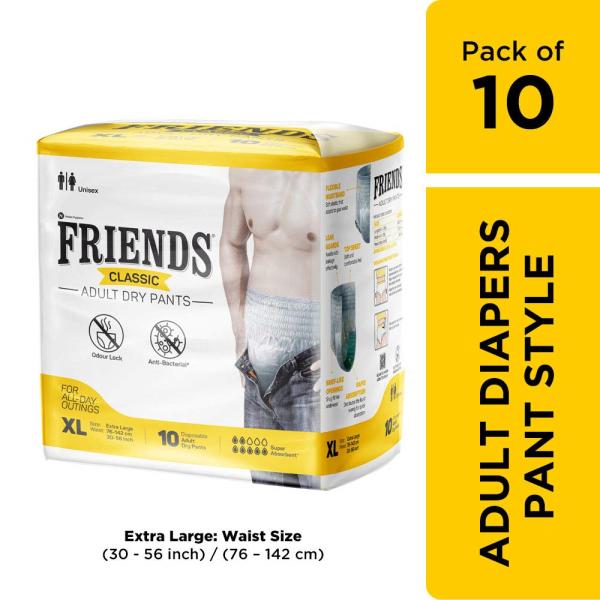 Netmeds | Friends Adult Dry Pants - Classic (XL) 10's