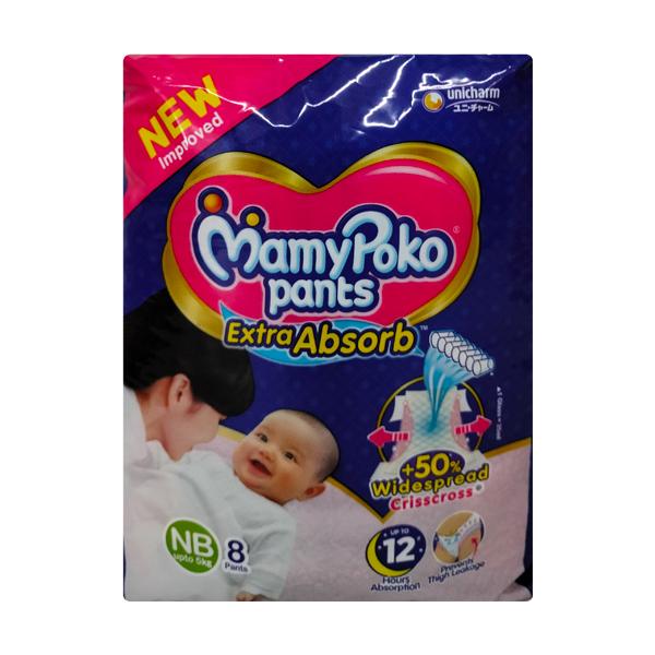 Netmeds | Mamypoko Extra Absorb Diaper Pants NB 8's