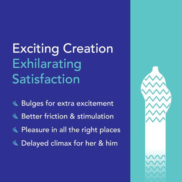 Bleu Spiral Condoms for Men (Pack of 2 x 8's) - Plain/Flavoured Condoms