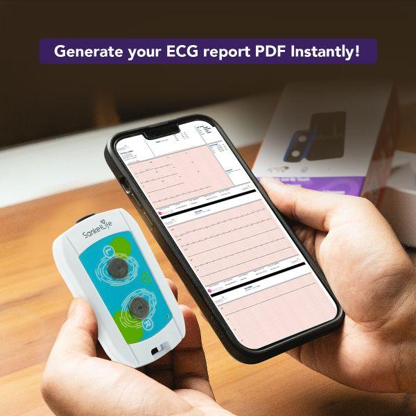 Agatsa SanketLife 2.0 Portable ECG Monitoring Device - Health Monitors And Equipment