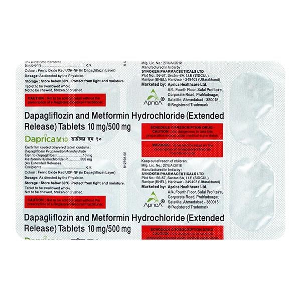 DAPRICA M 10 Tablet 10's - Diabetes-Ant