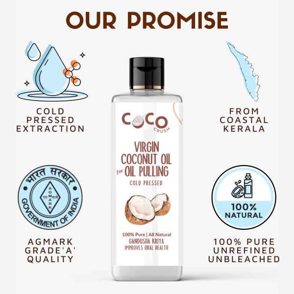 Coco Crush Cold Pressed Oil Pulling Coconut Oil 50 ml - Personal Care (Ayush)