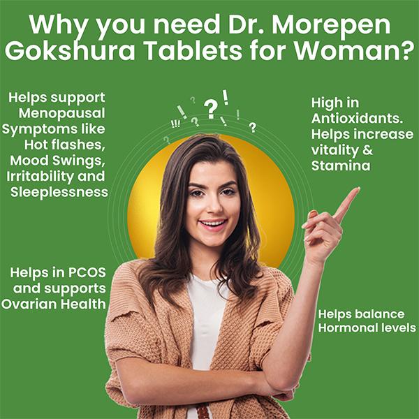 Dr. Morepen Gokshura 1000 mg Tablet 60's - Speciality Medicines