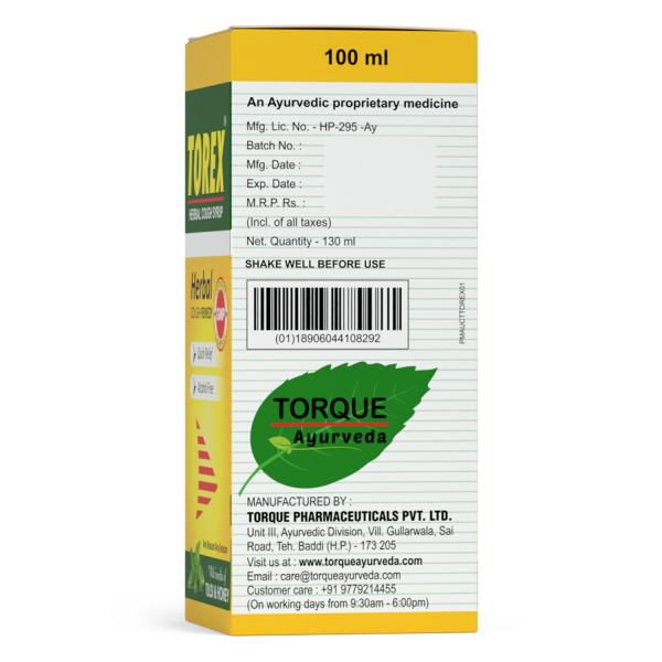 Torex Herbal Cough Syrup With Tulsi & Honey (Pack of 3 X 100 ml) 1's - Cough & Cold (Ayush)