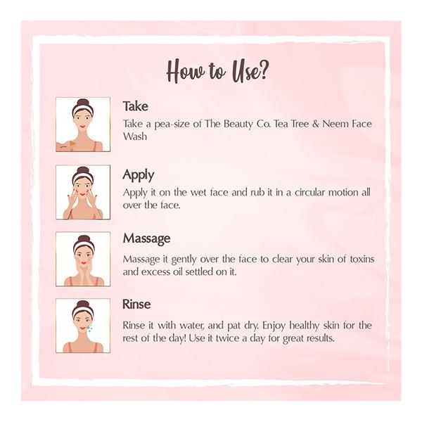 The Beauty Co. Face Wash Gel - Tea Tree & Neem 100 ml - Face Wash & Cleansers