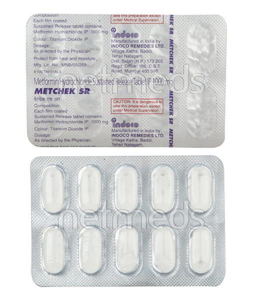 Metchek SR Tablet 10'S - Diabetes-Ant