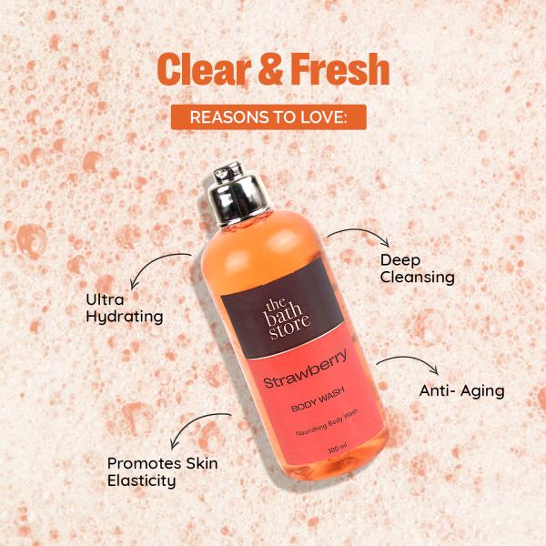 The Bath Store Strawberry Body Wash 300 ml - Shower Gels & Body Wash