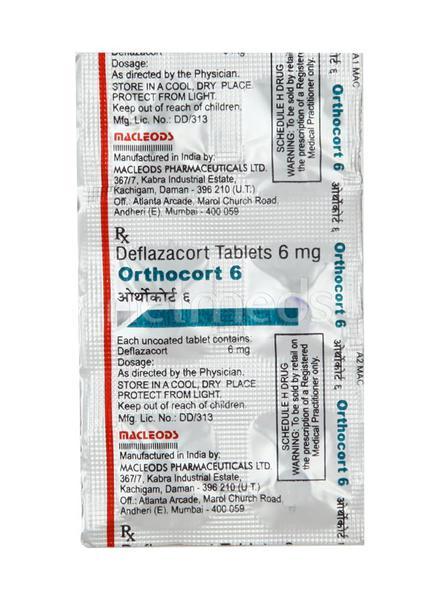 Orthocort 6mg Tablet 6'S - Hormonal Therapy-Imm