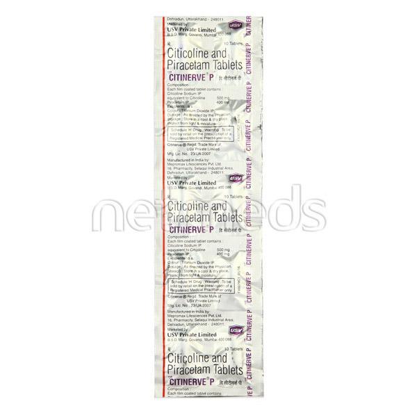 Citinerve P Tablet 10'S - Nootropics And Neurotrophics