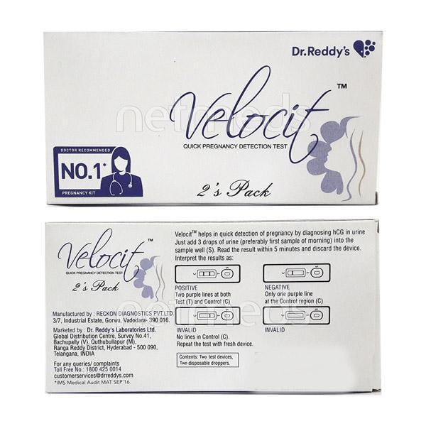 Netmeds | Velocit Quick Pregnancy Detection Test Device 2'S