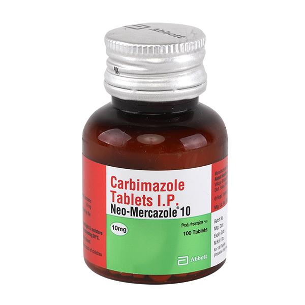 NEO Mercazole 10mg Tablet 100'S - Hyperthyroidism-Ant