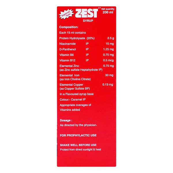 Zest Improved Taste Syrup 200ml - Supplements-Vam
