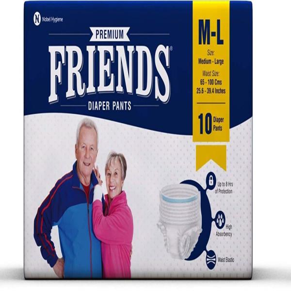 Netmeds | Friends Adult Diaper Pants-Premium (M-L) 1's