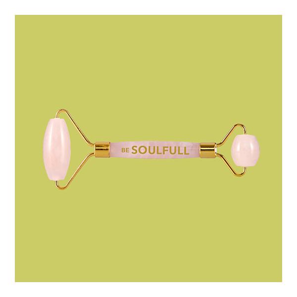 Be Soulfull Face Massage Roller - Natural Rose Quartz 155 gm - Massagers
