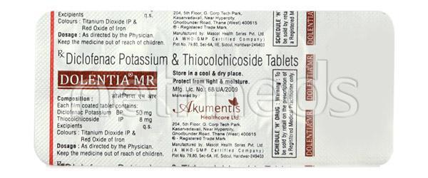 Dolentia MR Tablet 10'S - Pain relief-Nsa