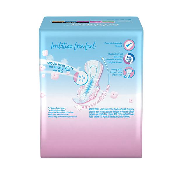 Whisper Ultra Soft Air Fresh Sanitary Pads (XL +) 15's - Sanitary Napkins