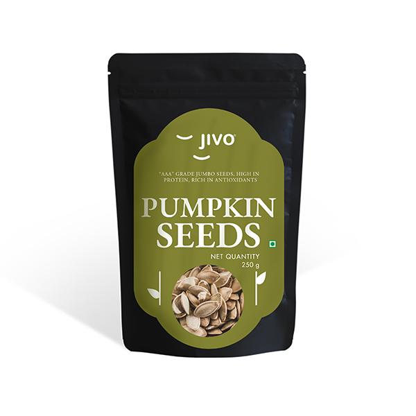 Jivo Pumpkin Seeds (Deshelled Raw) 250 gm - Nutritional Bars