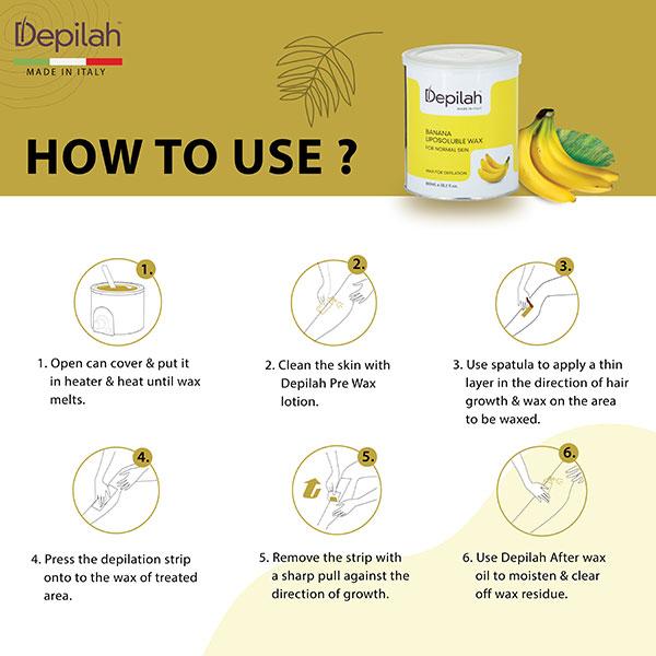 Depilah Banana Liposoluble Wax 800ml - Hair Removal Accessories