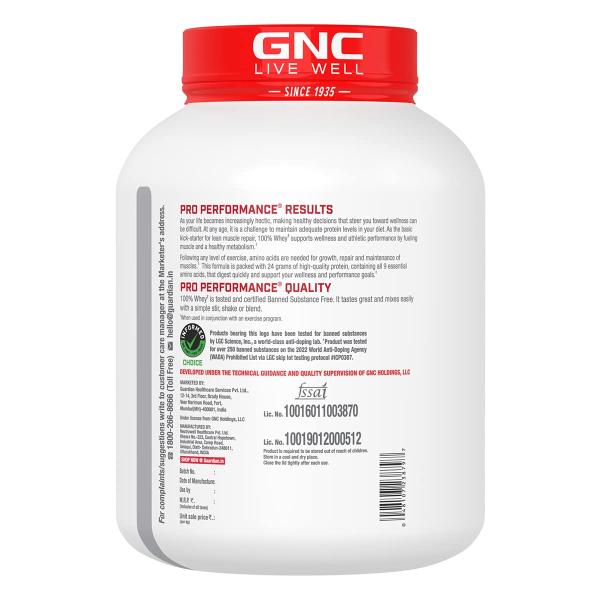 GNC Pro Performance 100% Whey Protein - Chocolate Fudge 1.81 kg - Whey Proteins