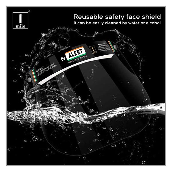 1Mile Protective Face Shield - Be Alert (400 Micron) 10's - Face Masks