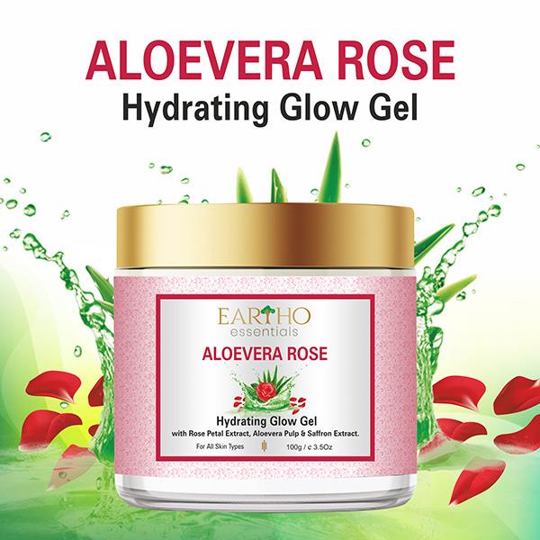 Netmeds | Eartho Essentials Hydrating Glow Gel - Aloevera Rose 100 gm