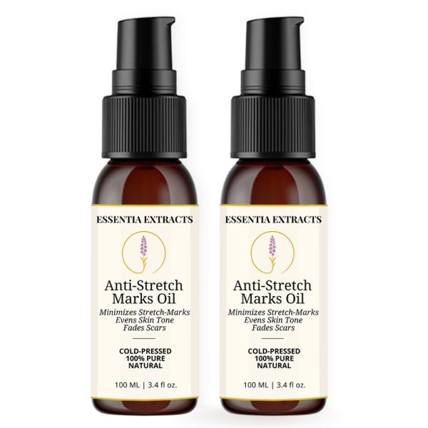Essentia Extracts Pure Cold Pressed Anti Stretch Marks Oil (Pack of 2 x 100 ml) 1's - Creams/Oils/Lotions