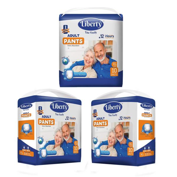 Netmeds | Liberty Premium Adult Diaper Pants (XL) (Pack of 3 x10's)
