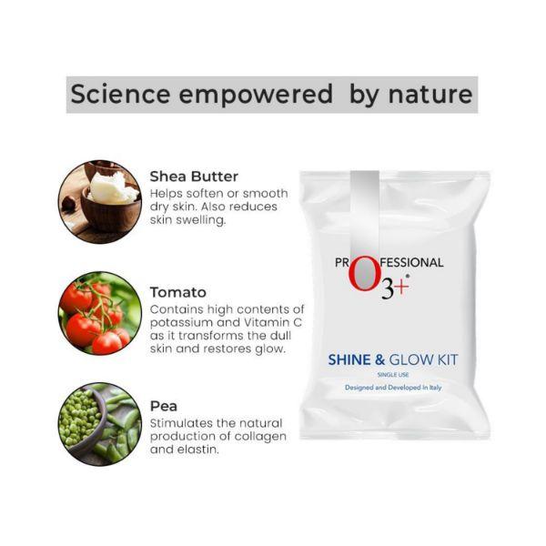 Professional O3+ Single Use Shine & Glow Kit (32 gm + 6 ml) 1's - Facial Kits