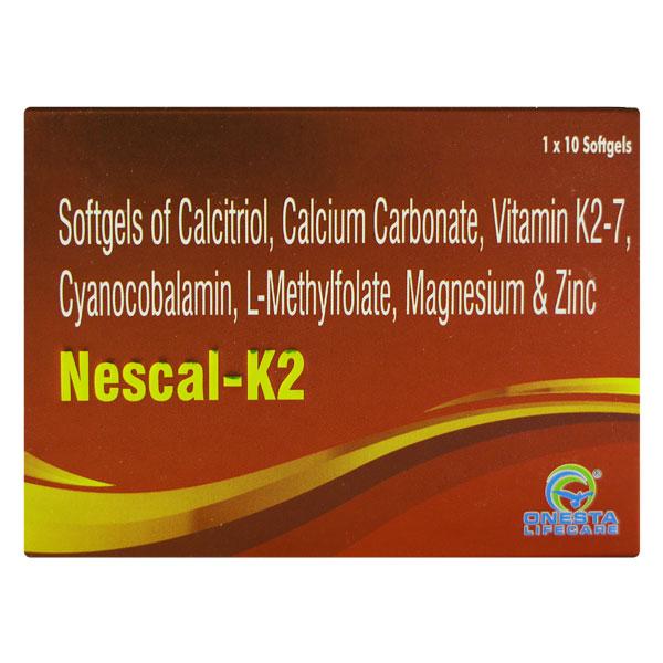 NESCAL K2 Soft Gelatin Capsule 10's - Supplements-Vam