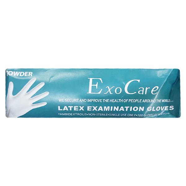 Ageln Exo Care Latex Examination Gloves 100's - Gloves - S