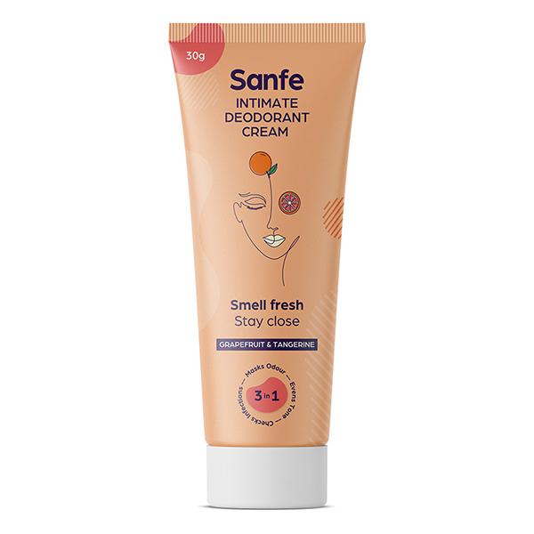 Netmeds | Sanfe Intimate Deodorant Cream - Grapefruit & Tangerine 50 gm