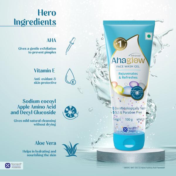 AHAGLOW ADVANCED Face Wash Gel 100 gm - Face Wash & Cleansers