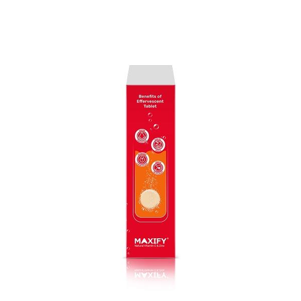 Maxify Natural Vitamin C & Zinc Effervescent Tablet (Pack of 3 x 20's) - Multi-Vitamins