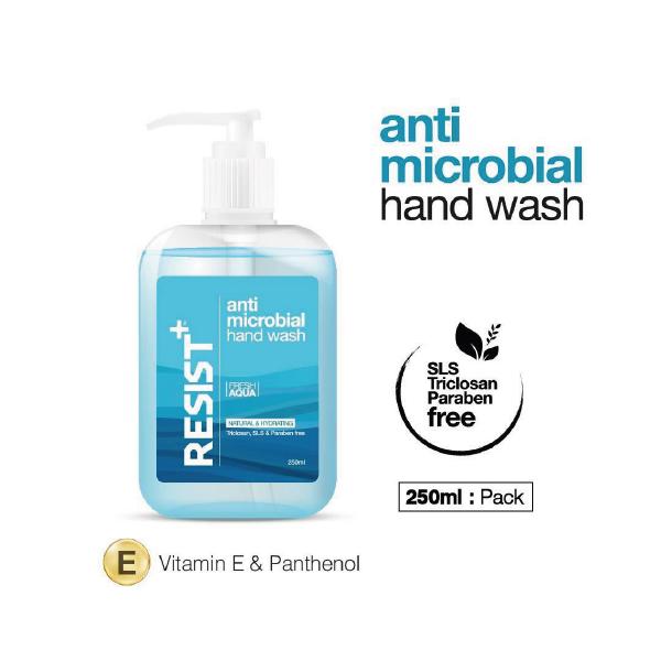 RESIST+ AntiMicrobial Hand Wash - Fresh Aqua (Pack of 3 X 250 ml) - Hand Sanitizer