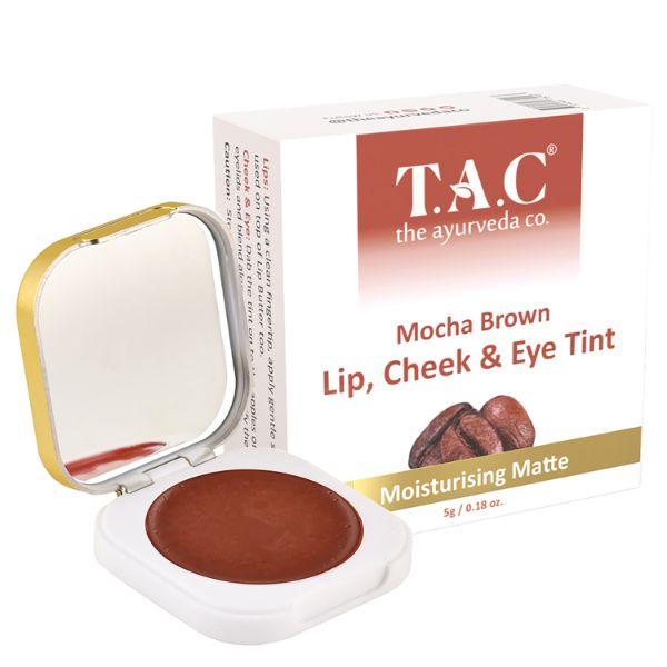 TAC The Ayurveda Co. Lip Cheek & Eye Tint - Mocha Brown 5 gm