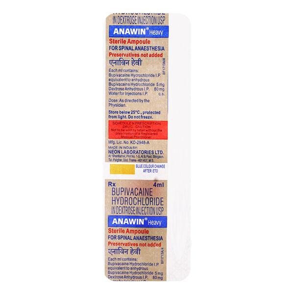 Anawin Heavy Injection 4ml - Anaesthesia - Local-Ana